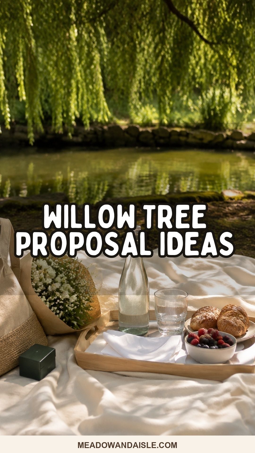 Pinterest pin for willow tree proposal ideas