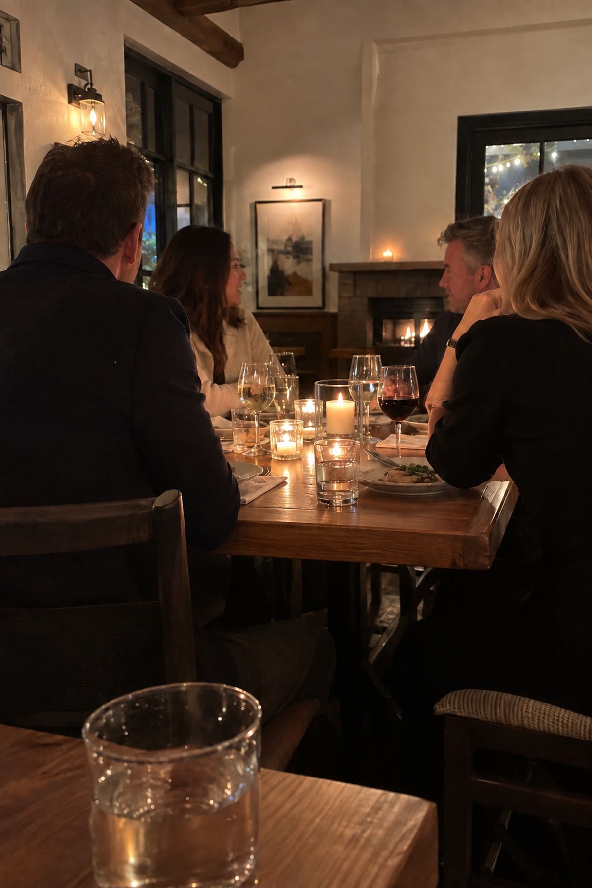 Low candles that keep conversation open