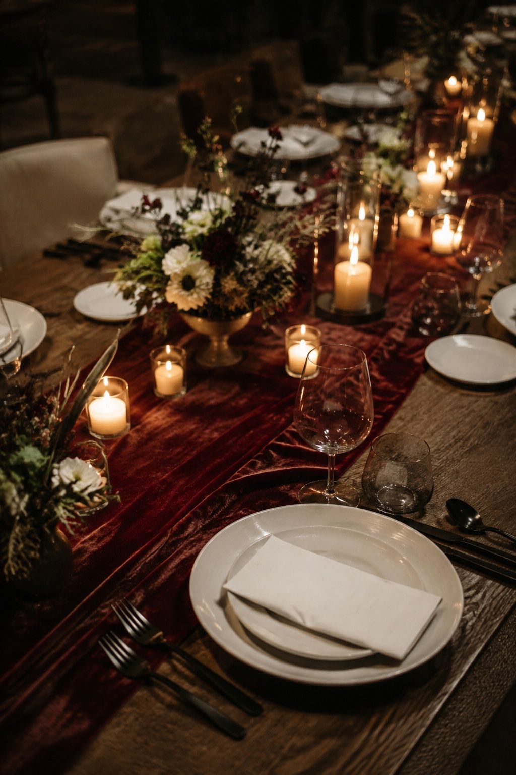 Velvet table runner