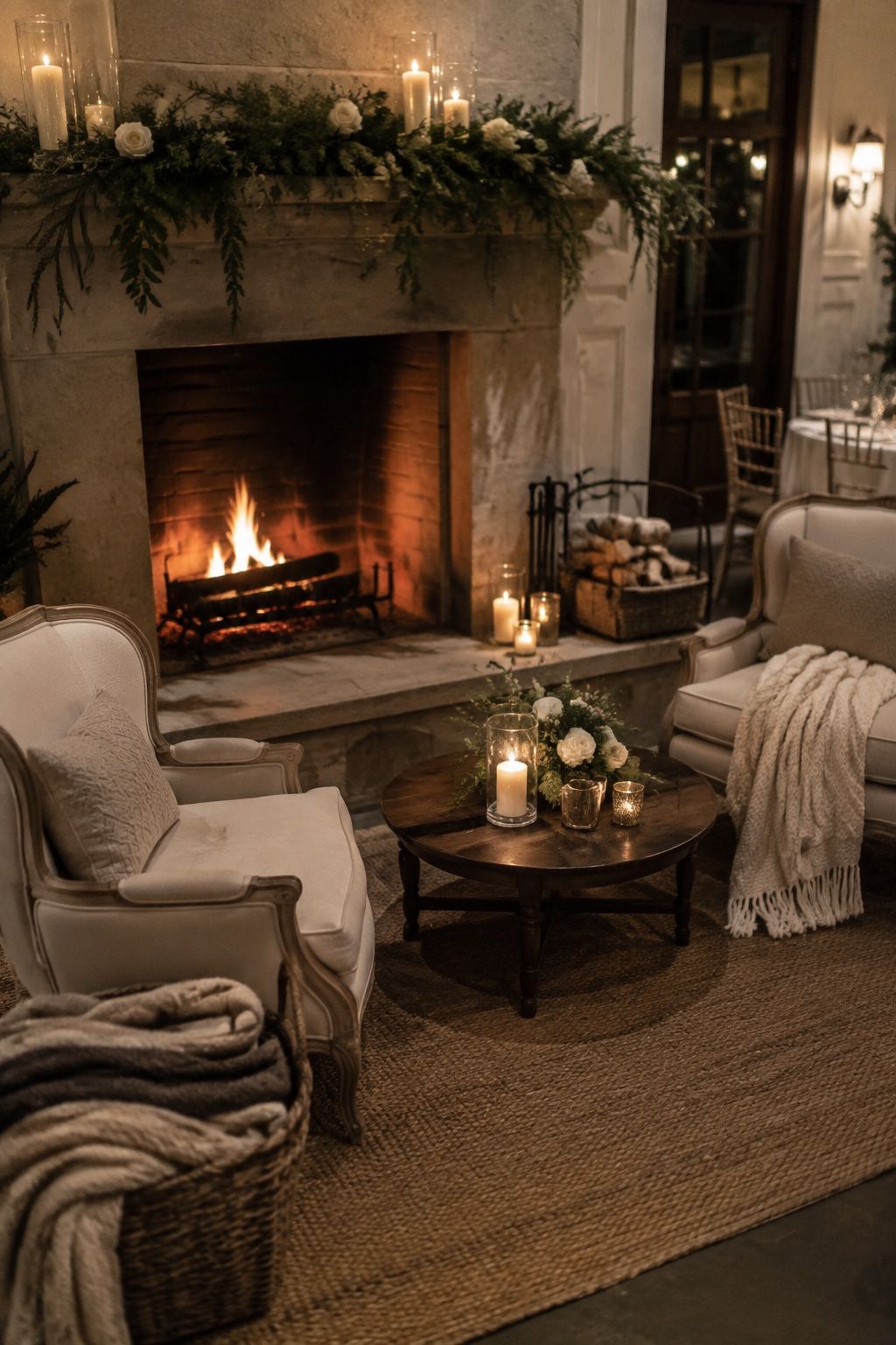 Fireplace lounge corner