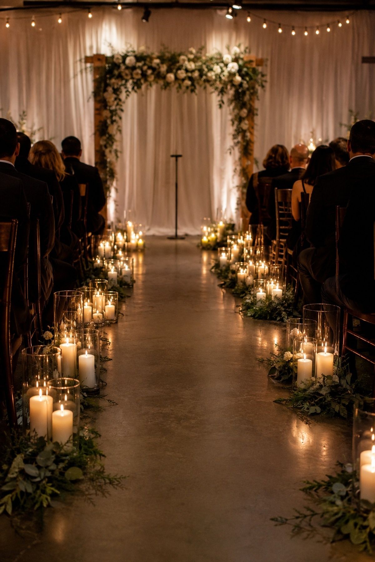 Candlelit winter ceremony
