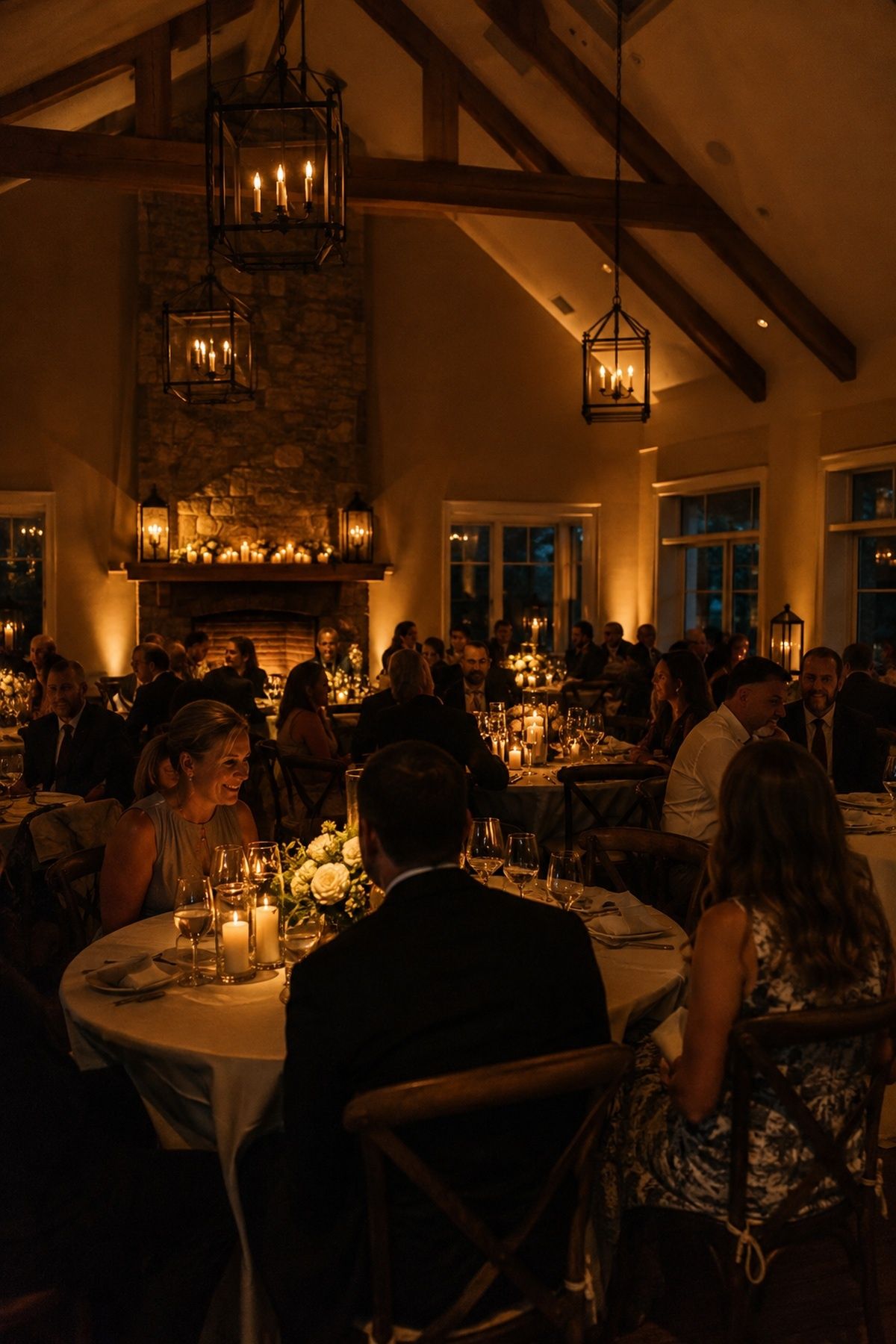 Warm lighting used as decor