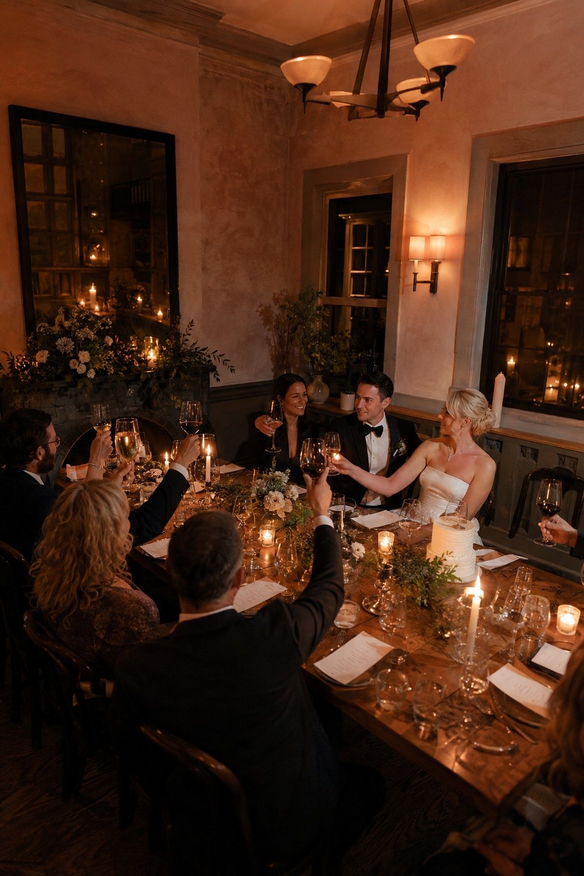 Small private dining reception in a restaurant