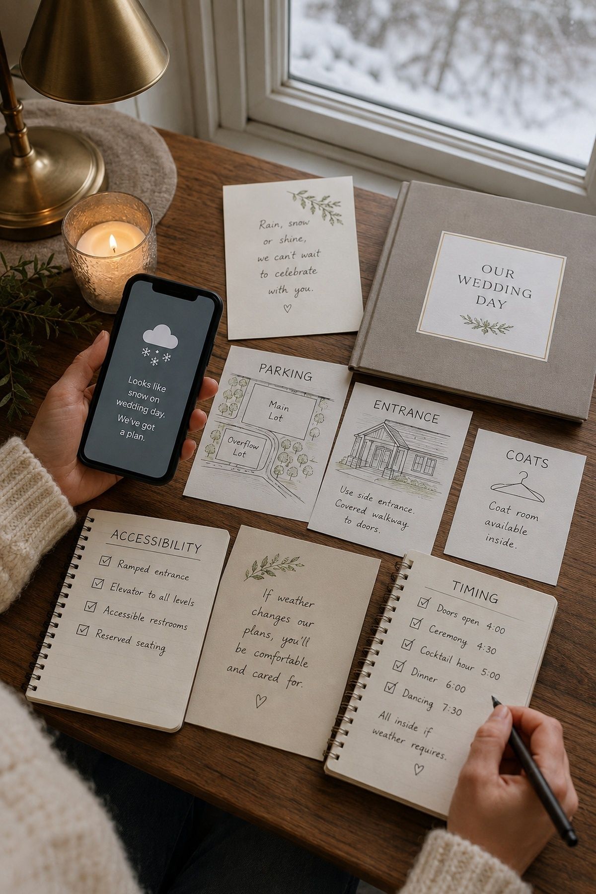 Clear weather backup plan for guests