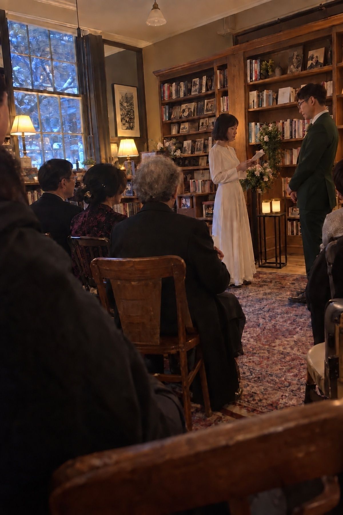 Candlelit winter ceremony