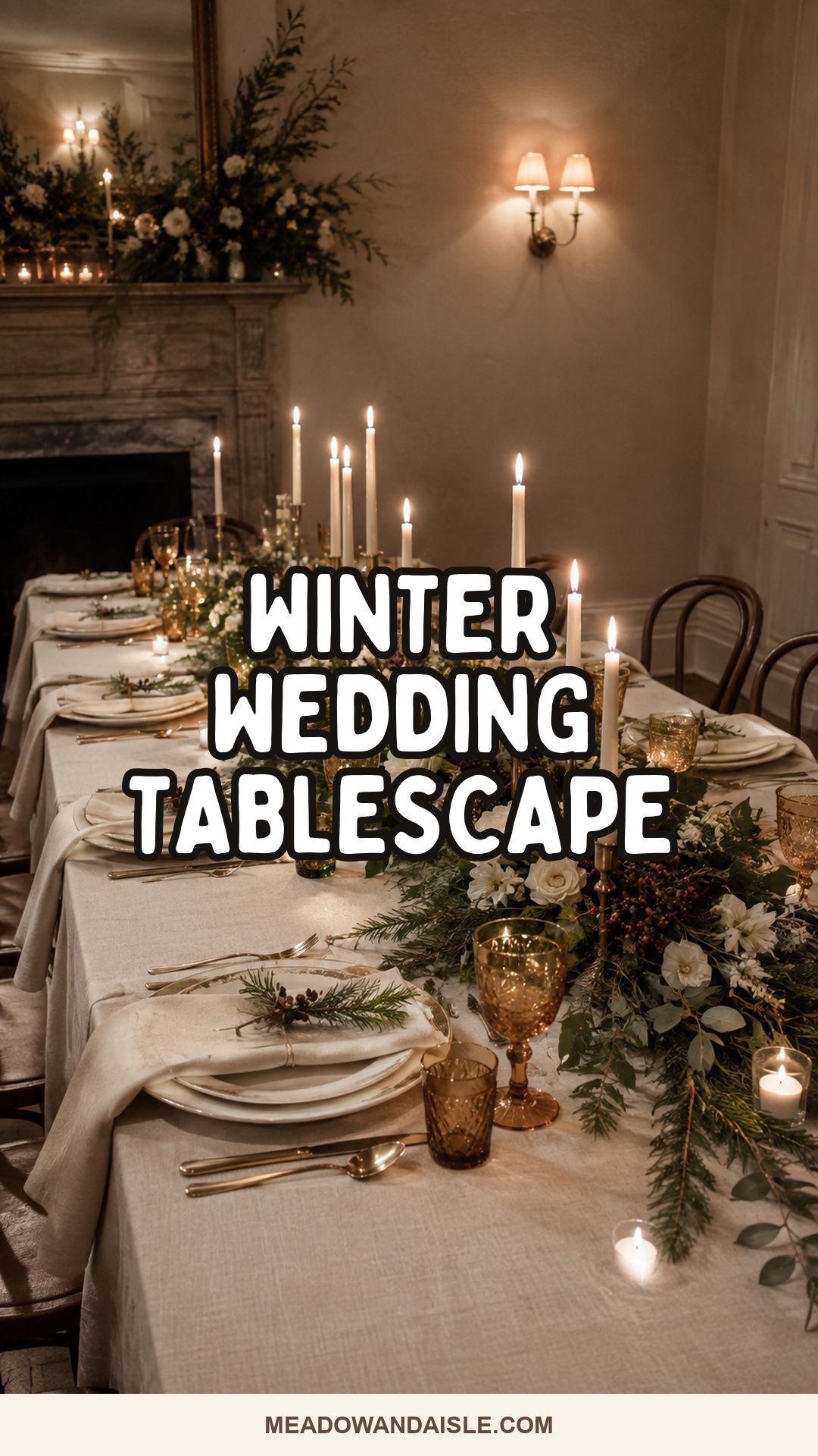 Winter wedding tablescape ideas