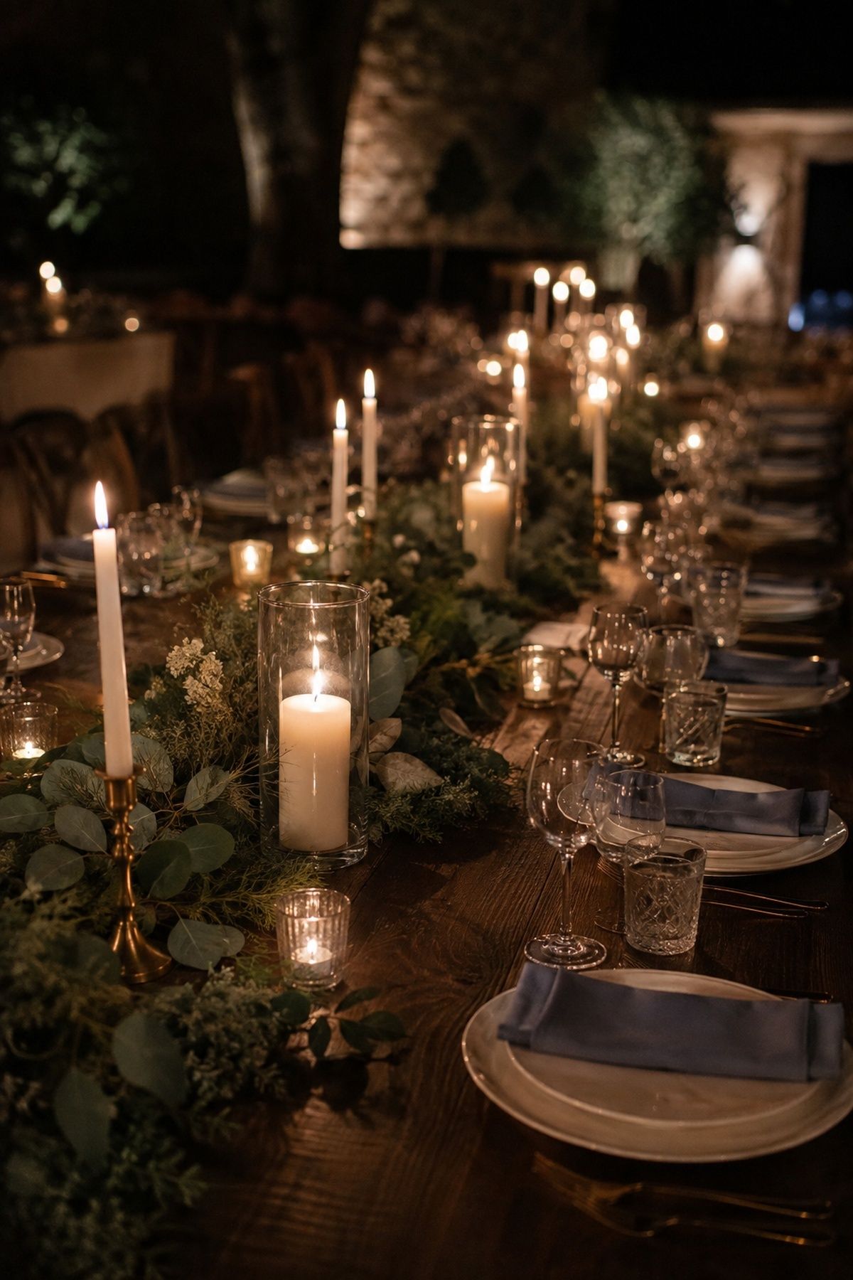 Candles of mixed heights
