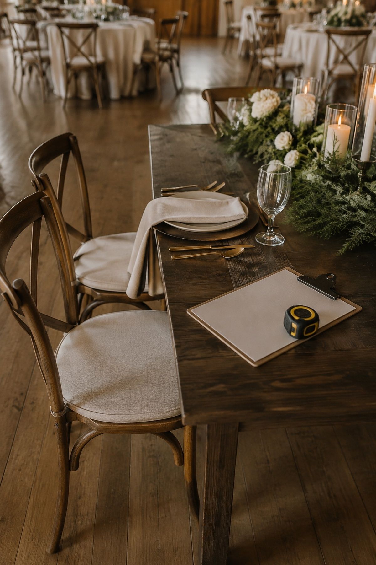 Comfortable winter table ready for guests